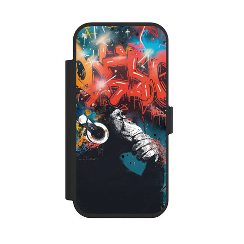Apple iPhone Air NIVOflip Affe Stereo Kopfhörer Graffiti Street Art