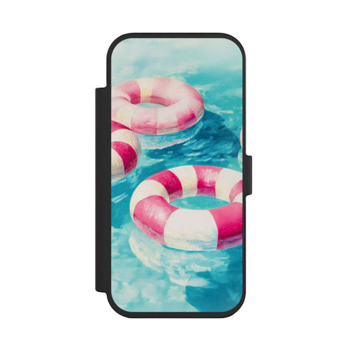 Apple iPhone Air NIVOflip Gestreifte Schwimmringe im Pool