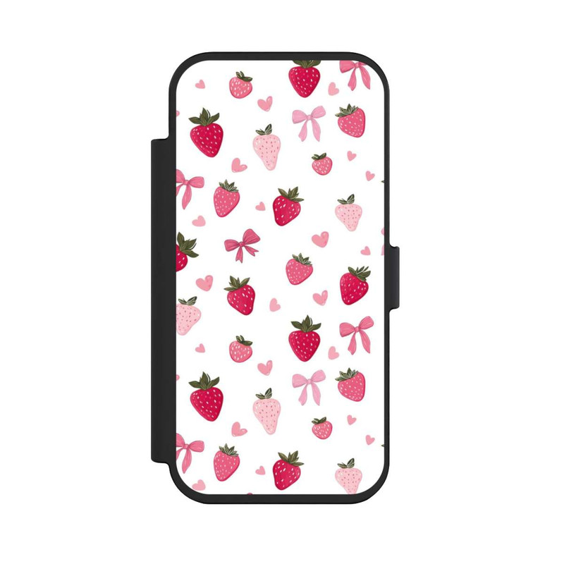 iPhone Air NIVOflip Erdbeer Herz Schleifen Muster Pink