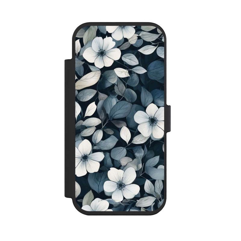 iPhone Air NIVOflip Blaue Negativblumen mit KI