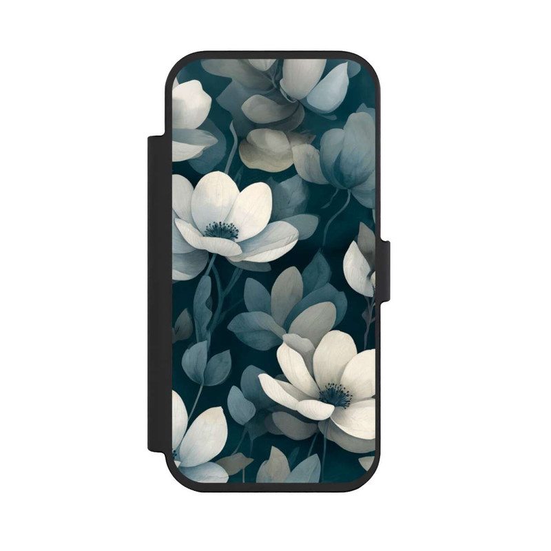 iPhone Air NIVOflip Negative Flower Petrol White with AI