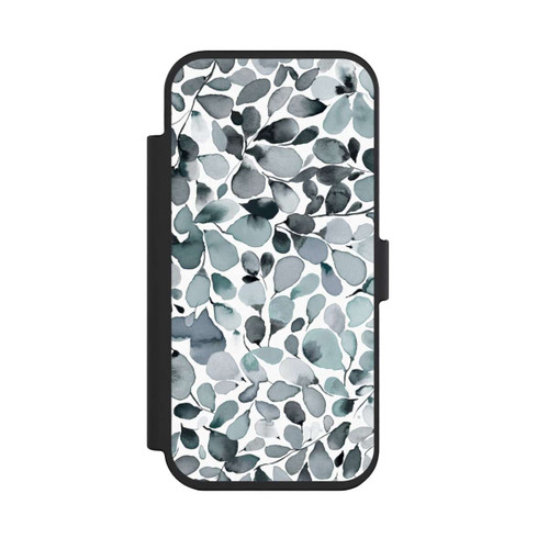 Apple iPhone Air NIVOflip Eucalyptus Watercolor Leaves Grey