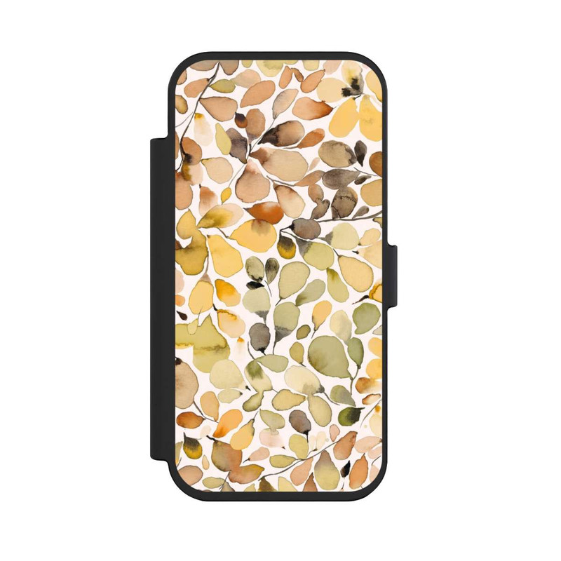 iPhone Air NIVOflip Eukalyptus Aquarellblätter Braun Herbst
