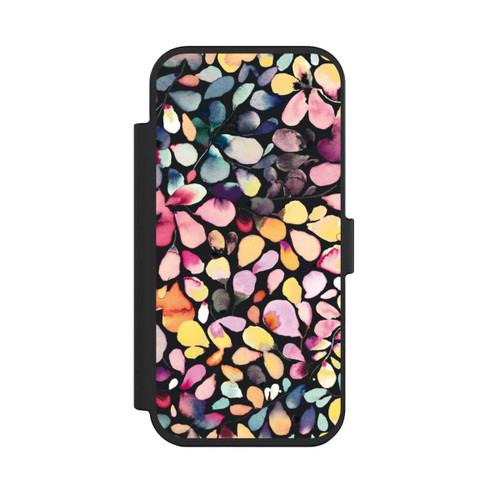 Apple iPhone Air NIVOflip Eucalyptus Watercolor Leaves Black