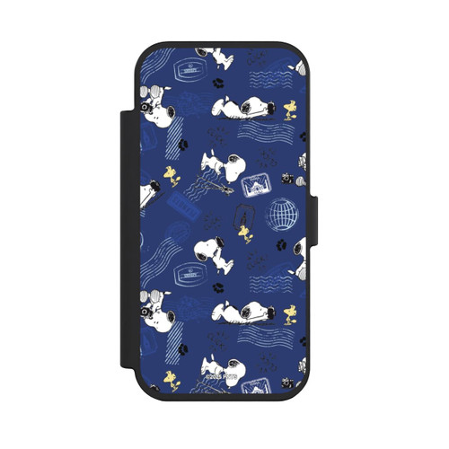 Apple iPhone Air NIVOflip Peanuts Travel Stamps Pattern Blue