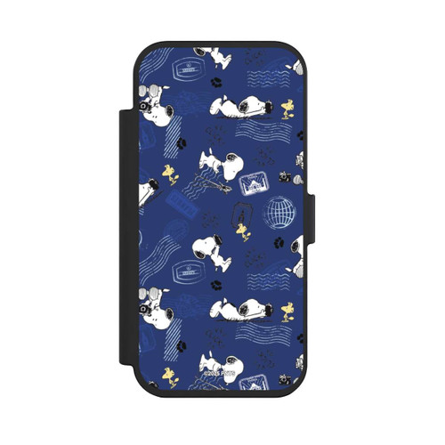 Apple iPhone Air NIVOflip Peanuts Travel Stamps Pattern Blue