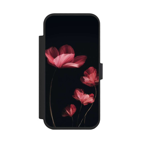 Apple iPhone Air NIVOflip Burgunder Blüten schwarz