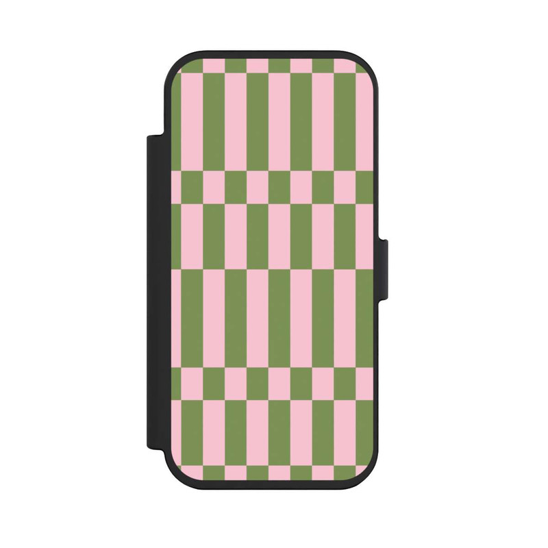 iPhone Air NIVOflip Thème à Carreaux Sauge et Rose