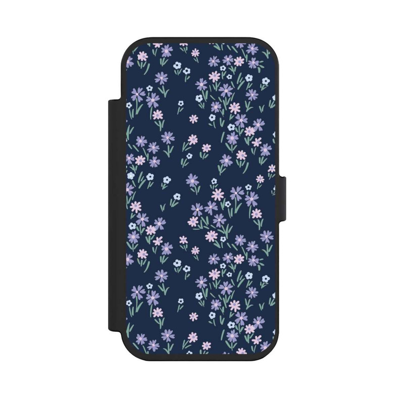 iPhone Air NIVOflip Thème Floral Bleu Foncé