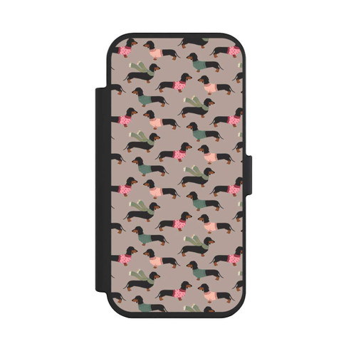 Apple iPhone Air NIVOflip Dackel Muster Winter