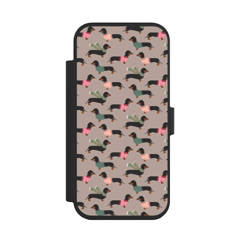 iPhone Air NIVOflip Dackel Muster Winter