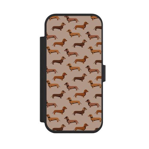 Apple iPhone Air NIVOflip Dackel Muster Braun