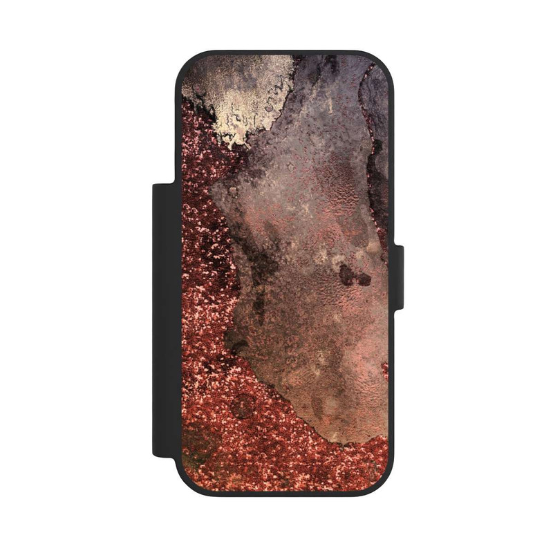 iPhone 17 Pro NIVOflip Brown Glitter Marble Look
