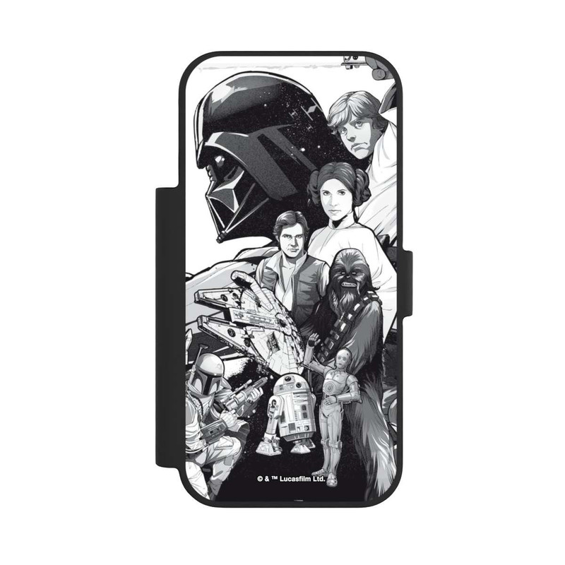 iPhone 17 Pro NIVOflip StarWars Charaktere - Schwarz-Weiß