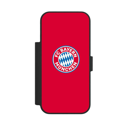 Apple iPhone 17 Pro NIVOflip FCB Logo sur fond rouge