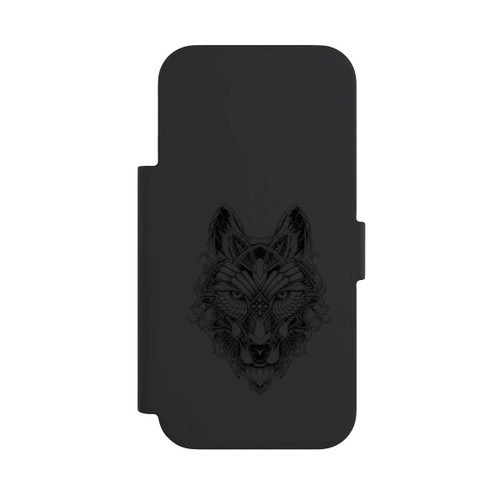 Apple iPhone 17 Pro NIVOflip Wolf Mandala ohne Hintergrund
