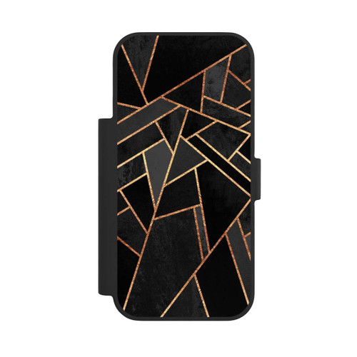 Apple iPhone 17 Pro NIVOflip Schwarze Nacht Gold Druck