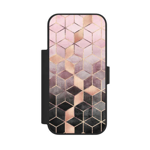 Apple iPhone 17 Pro NIVOflip Pink-grauer Farbverlauf Würfel Druck