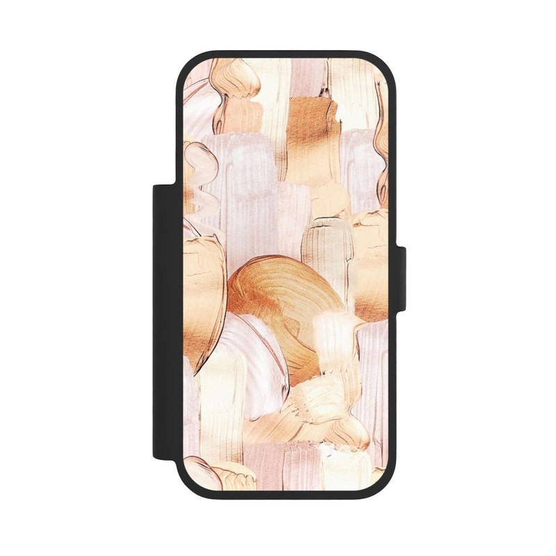 iPhone 17 Pro NIVOflip White/Gold Brush Pattern