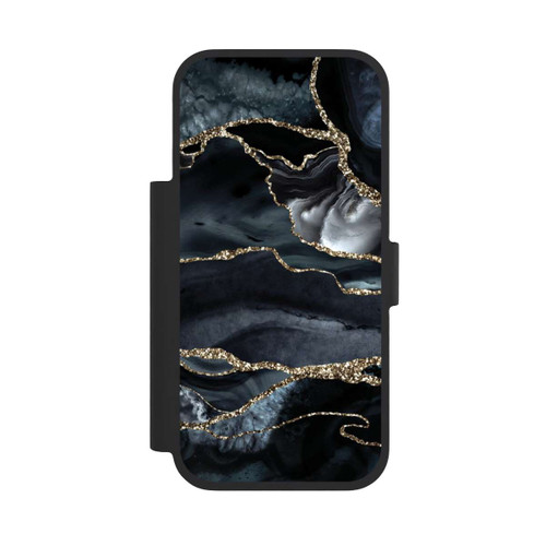 Apple iPhone 17 Pro NIVOflip Dark marble gold Glitter look