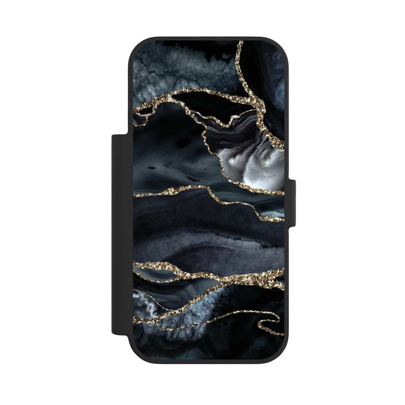 iPhone 17 Pro NIVOflip Or marbré foncé Aspect pailleté