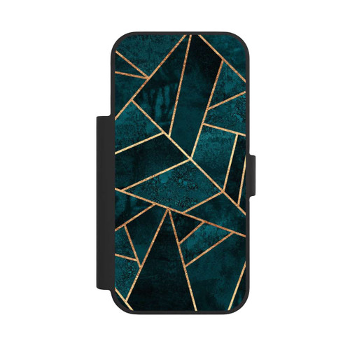 Apple iPhone 17 Pro NIVOflip Tief Blaugrün Stein Gold Druck