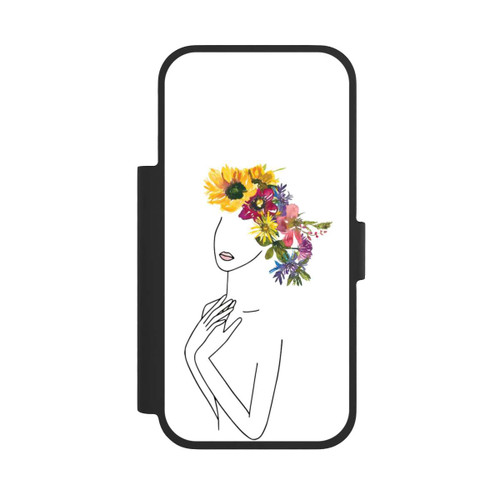 Apple iPhone 17 Pro NIVOflip Line Art Woman flowercrown