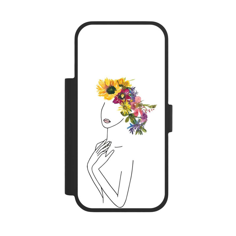 iPhone 17 Pro NIVOflip Line Art Woman flowercrown