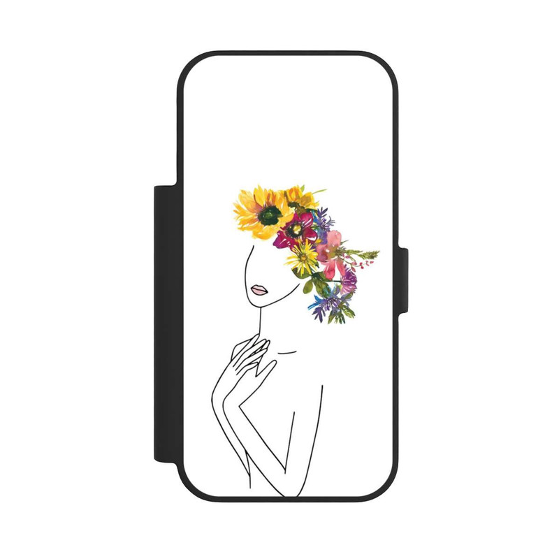iPhone 17 Pro NIVOflip Line Art Frau mit Blumenkrone