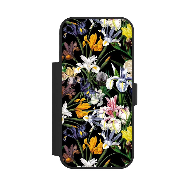 iPhone 17 Pro NIVOflip Dunkle Wildblumentapete