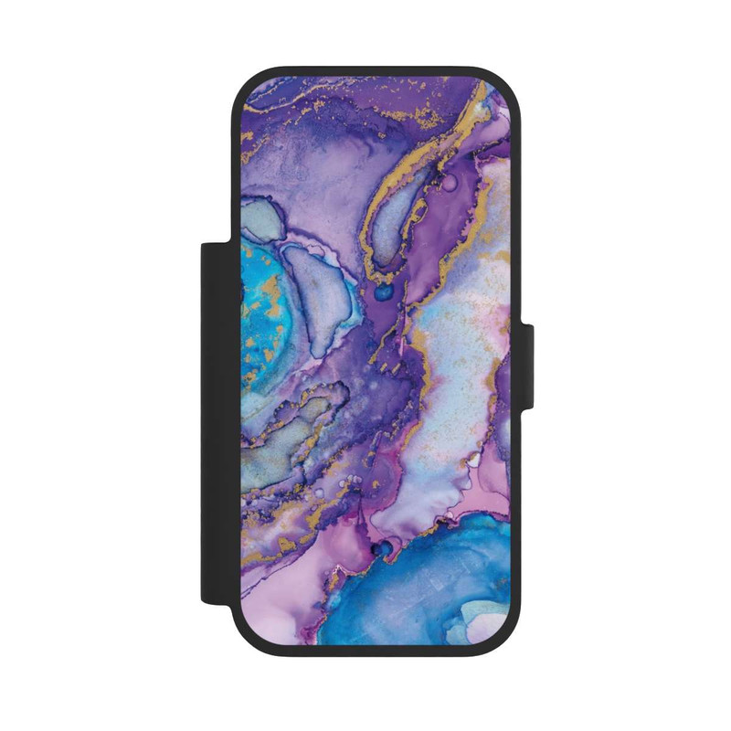 iPhone 17 Pro NIVOflip Purple und Blue Swirl Ink