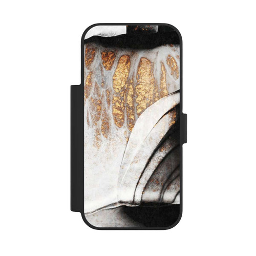 Apple iPhone 17 Pro NIVOflip Schwarze und goldene Adern