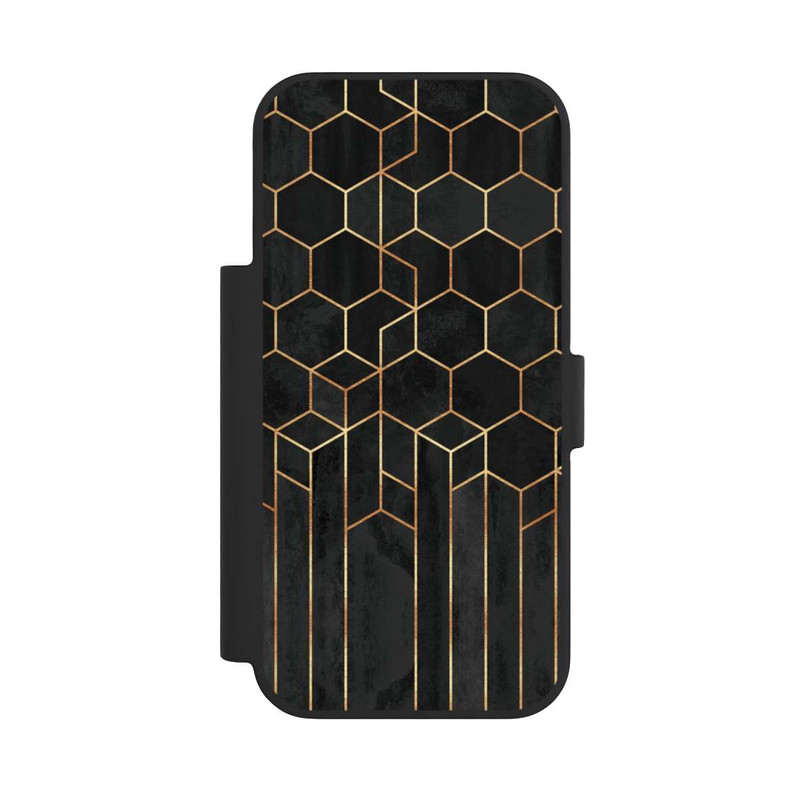 iPhone 17 Pro NIVOflip Hexagones noirs