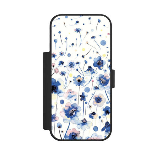 Apple iPhone 17 Pro NIVOflip Aquarelltinte blaue Blumen