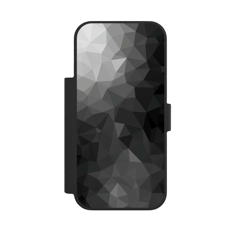 iPhone 17 Pro NIVOflip Polygonales Mosaik Schwarz/Weiß
