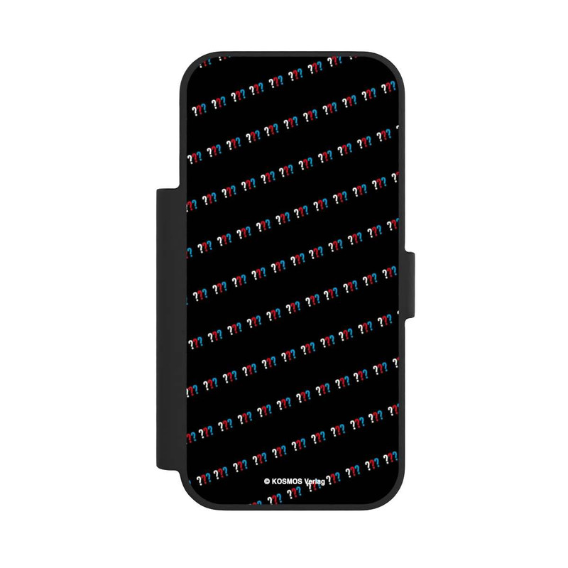 iPhone 17 Pro NIVOflip Drei Fragezeichen Muster Schräg