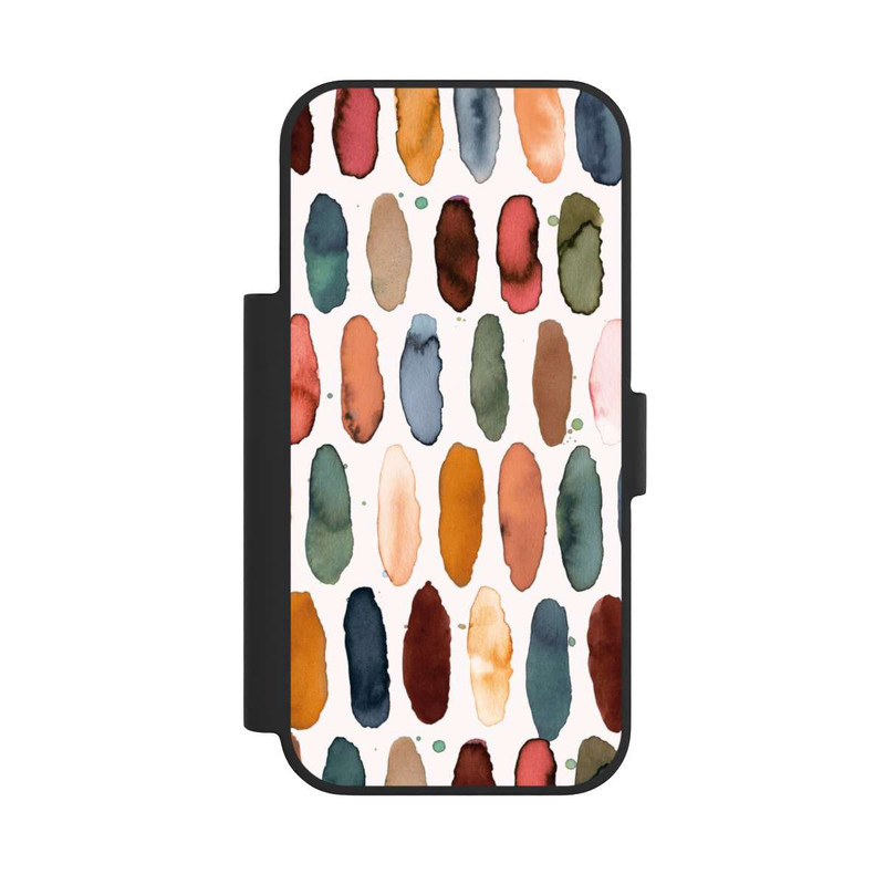 iPhone 17 Pro NIVOflip Aquarellstriche aus mineralischem Terrakotta