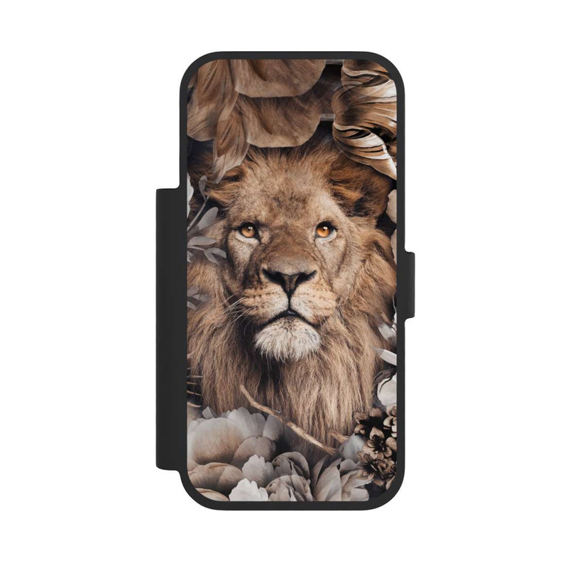 iPhone 17 Pro NIVOflip Lion Flower Frame beige