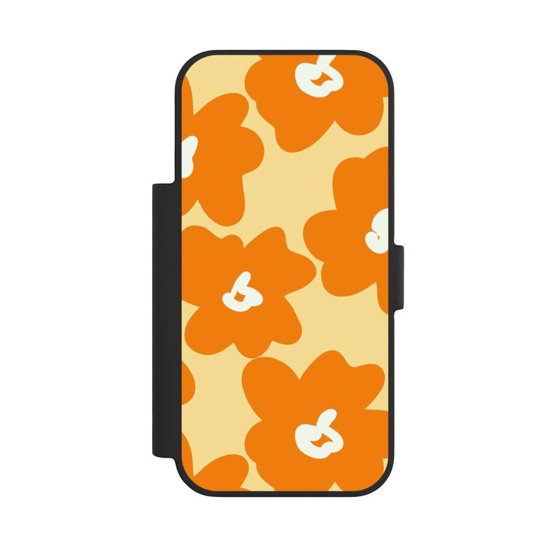 iPhone 17 Pro NIVOflip Retro Blumenmuster Päivi Gelb Orange