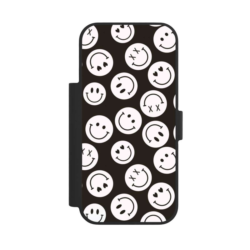 iPhone 17 Pro NIVOflip Smiles Emotes Pattern Black And White