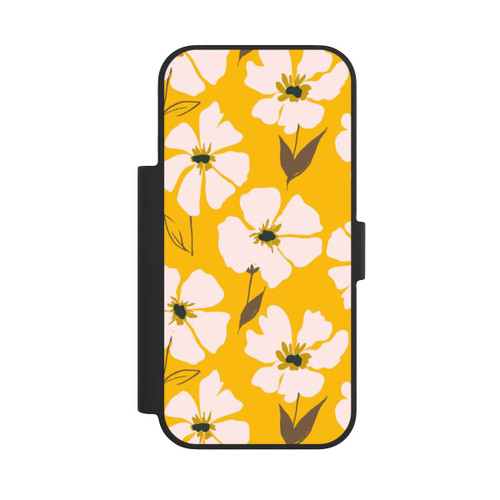 Apple iPhone 17 Pro NIVOflip Blumenwiese auf Gelb Ocker