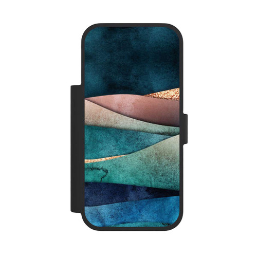 Apple iPhone 17 Pro NIVOflip Blau-Goldene Wellen