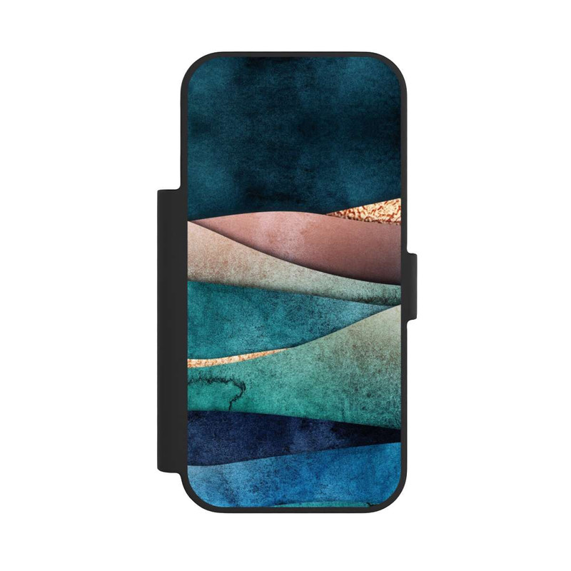 iPhone 17 Pro NIVOflip Vagues bleu-or