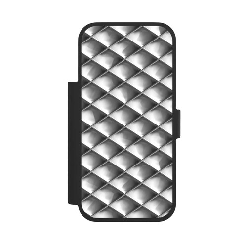 Apple iPhone 17 Pro NIVOflip Glamour Silver Squares