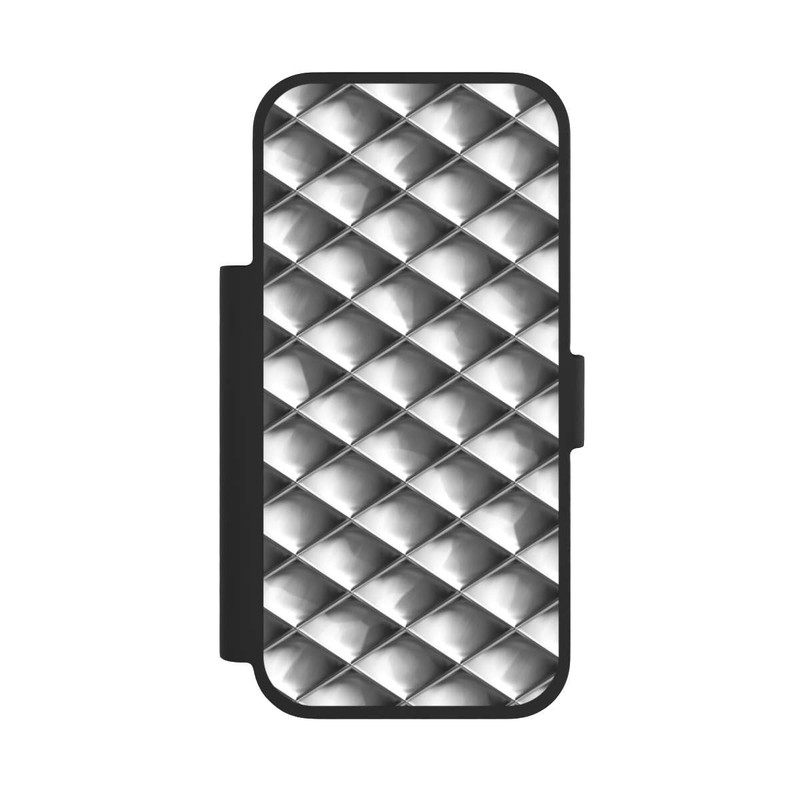 iPhone 17 Pro NIVOflip Glamour Silver Squares
