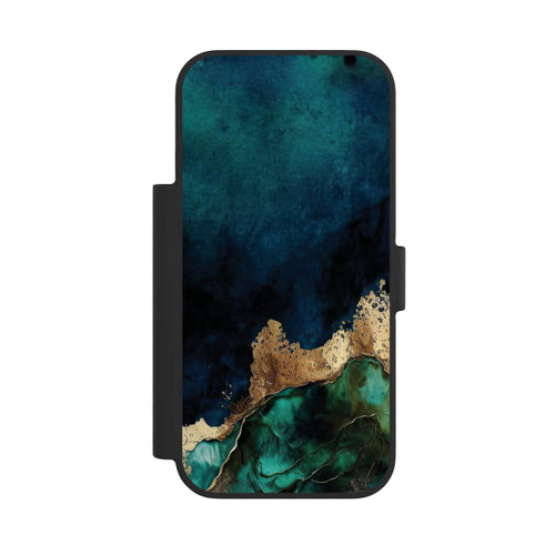 Apple iPhone 17 Pro NIVOflip Petrolblau mit Gold