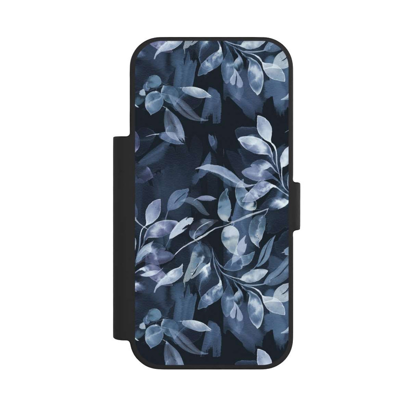 iPhone 17 Pro NIVOflip Aquarelle Feuilles Mystiques Marine