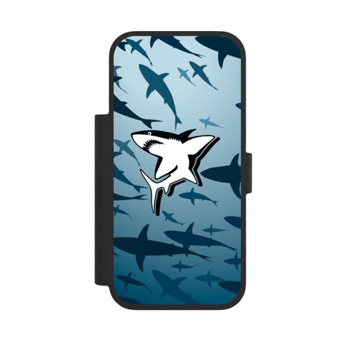 Apple iPhone 17 Pro NIVOflip Haie Muster Blau