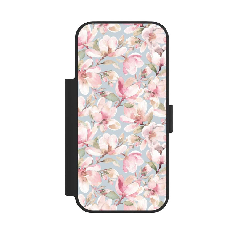 iPhone 17 Pro NIVOflip Fleurs de magnolia rose pastel