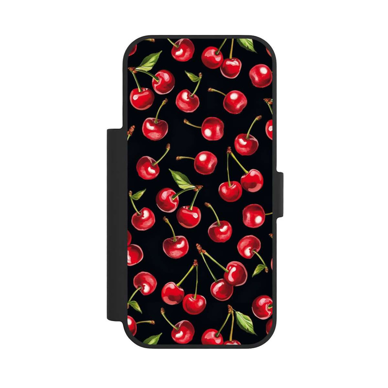 iPhone 17 Pro NIVOflip Kirschmuster Schwarz mit KI